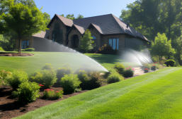 This is a picture of a sprinkler system by Take Root.